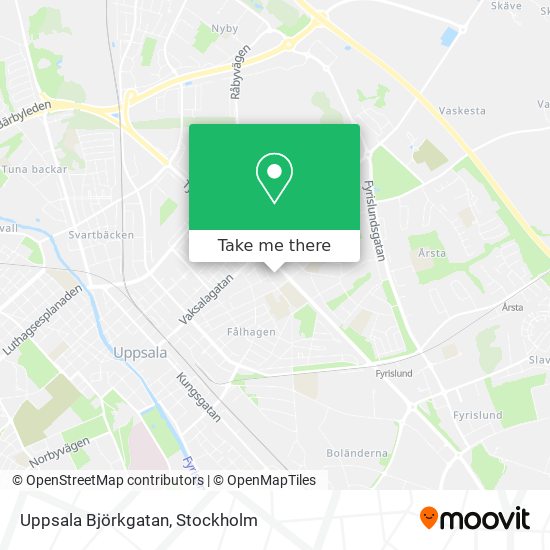 Uppsala Björkgatan map