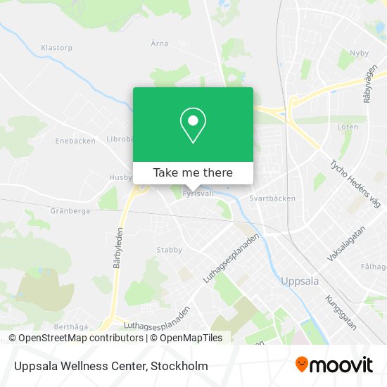 Uppsala Wellness Center map