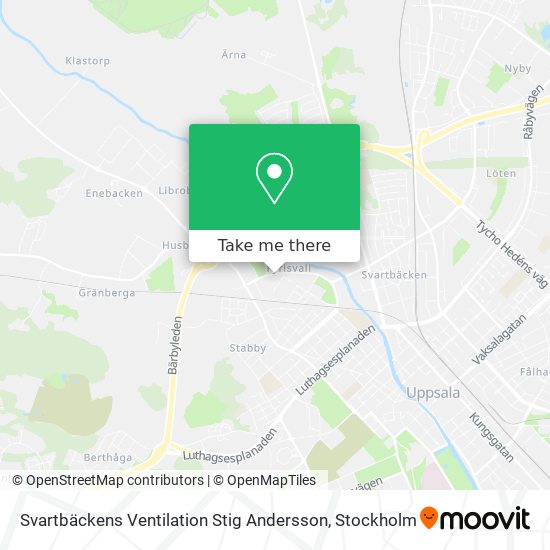 Svartbäckens Ventilation Stig Andersson map