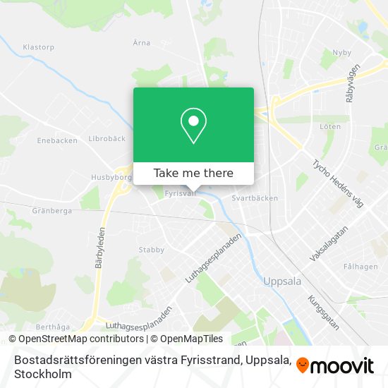 Bostadsrättsföreningen västra Fyrisstrand, Uppsala map