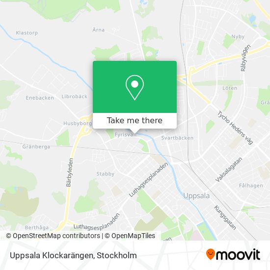 Uppsala Klockarängen map