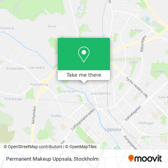 Permanent Makeup Uppsala map