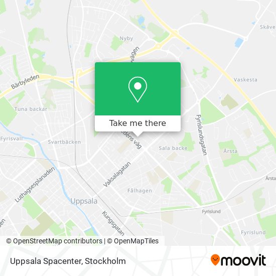 Uppsala Spacenter map