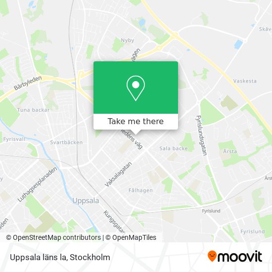 Uppsala läns la map