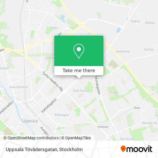 Uppsala Tövädersgatan map