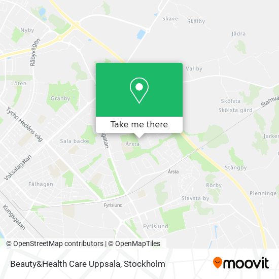 Beauty&Health Care Uppsala map