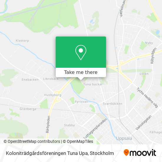 Koloniträdgårdsföreningen Tuna Upa map