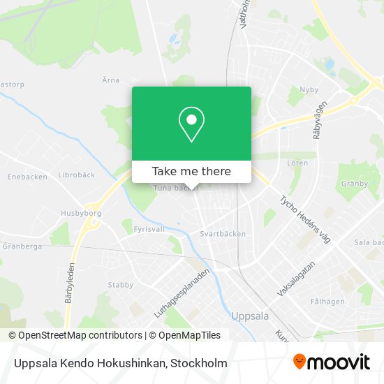 Uppsala Kendo Hokushinkan map