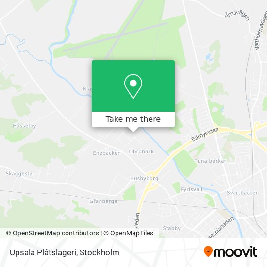 Upsala Plåtslageri map