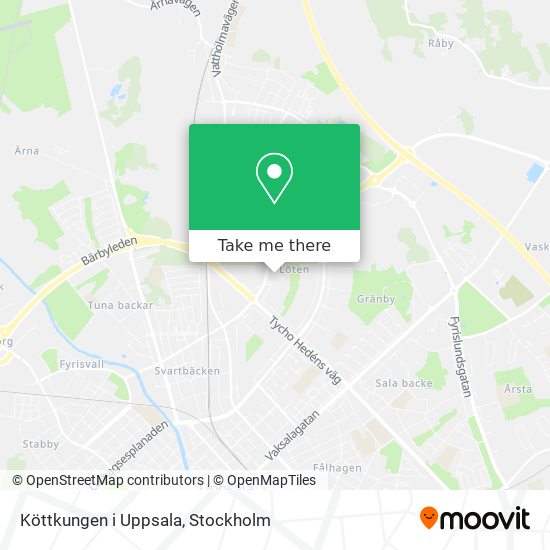 Köttkungen i Uppsala map