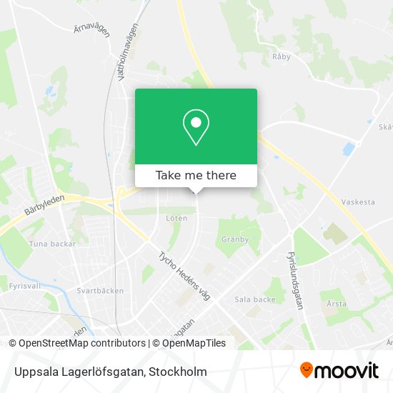 Uppsala Lagerlöfsgatan map