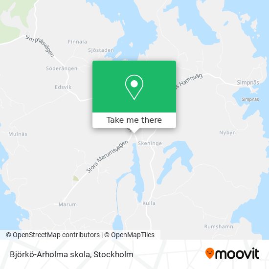 Björkö-Arholma skola map