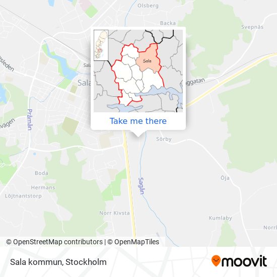 Sala kommun map