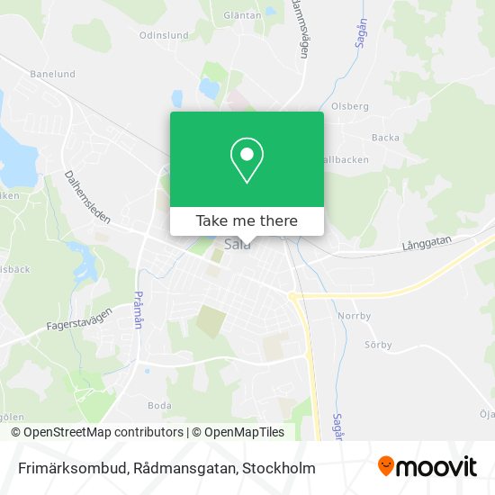 Frimärksombud, Rådmansgatan map