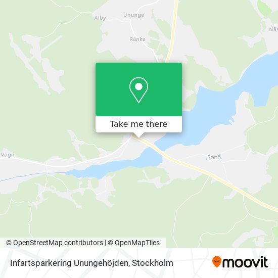 Infartsparkering Unungehöjden map