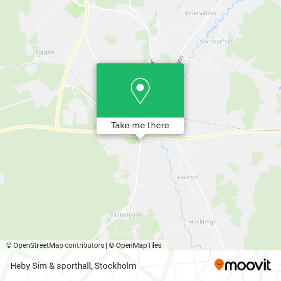 Heby Sim & sporthall map