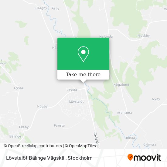 Lövstalöt Bälinge Vägskäl map