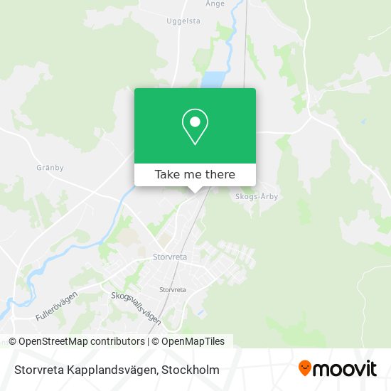 Storvreta Kapplandsvägen map