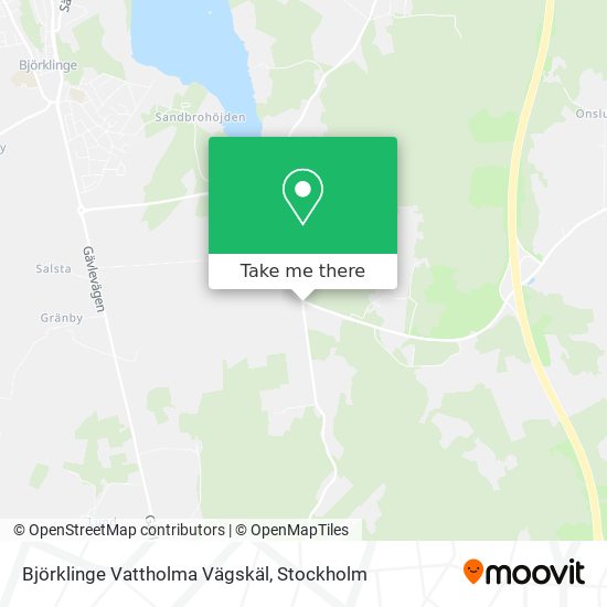 Björklinge Vattholma Vägskäl map