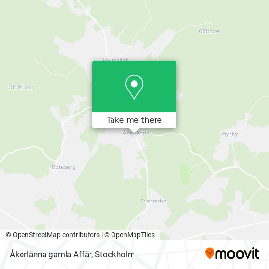 Åkerlänna gamla Affär map