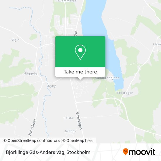 Björklinge Gås-Anders väg map