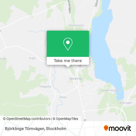 Björklinge Tömvägen map