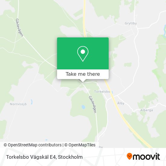 Torkelsbo Vägskäl E4 map