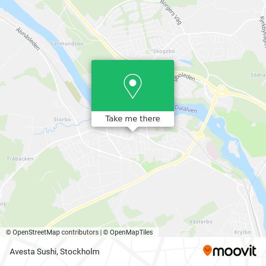 Avesta Sushi map