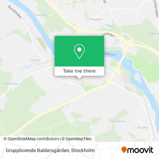 Gruppboende Baldersgården map