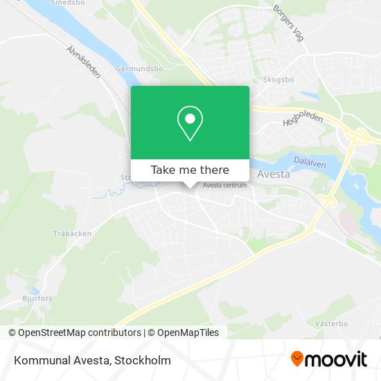 Kommunal Avesta map