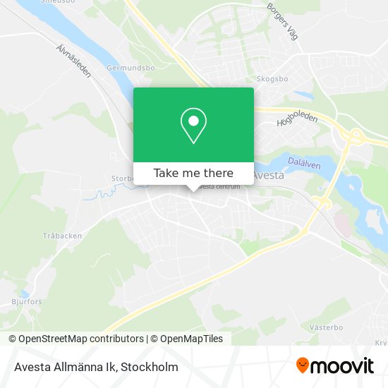 Avesta Allmänna Ik map