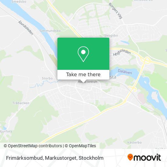 Frimärksombud, Markustorget map