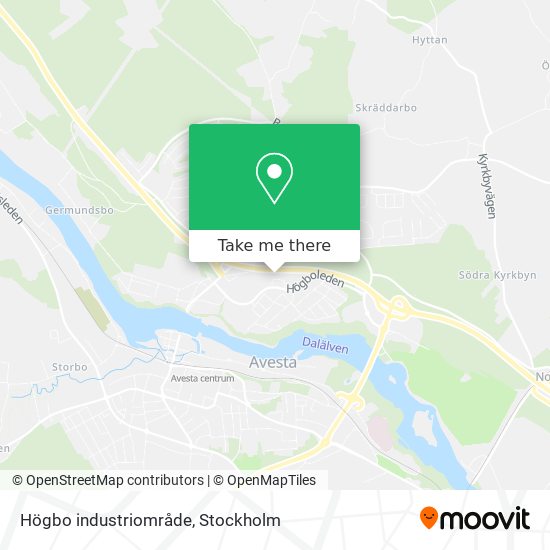 Högbo industriområde map