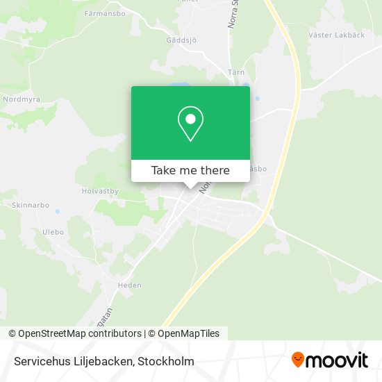 Servicehus Liljebacken map
