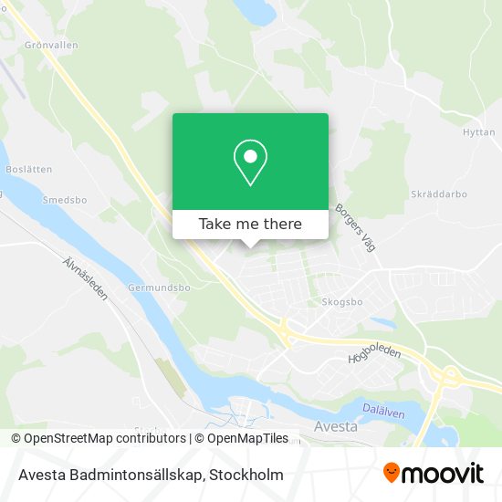 Avesta Badmintonsällskap map