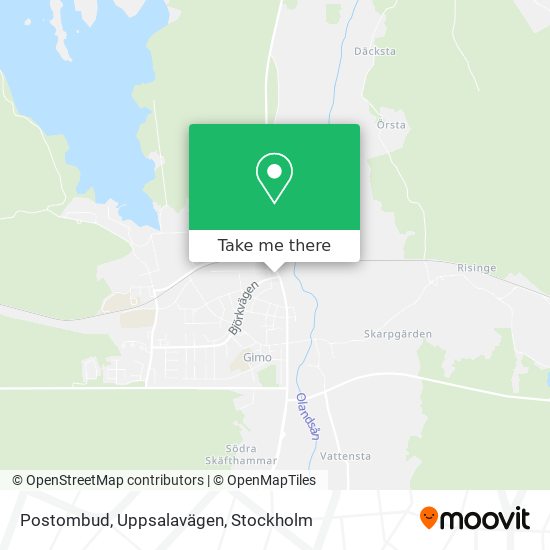 Postombud, Uppsalavägen map