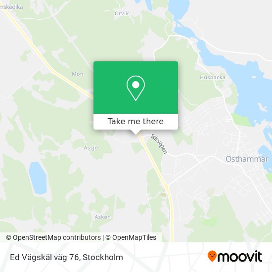 Ed Vägskäl väg 76 map