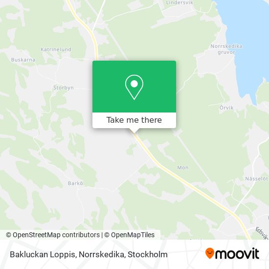 Bakluckan Loppis, Norrskedika map