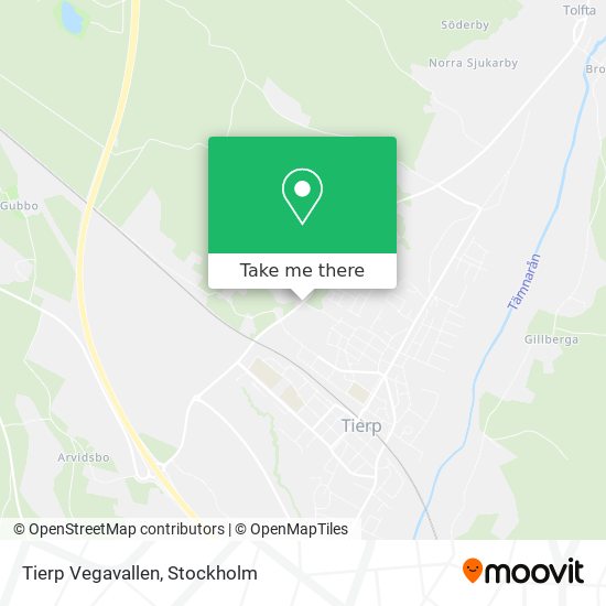 Tierp Vegavallen map