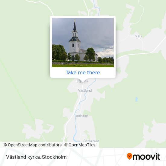 Västland kyrka map