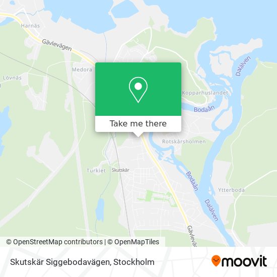 Skutskär Siggebodavägen map