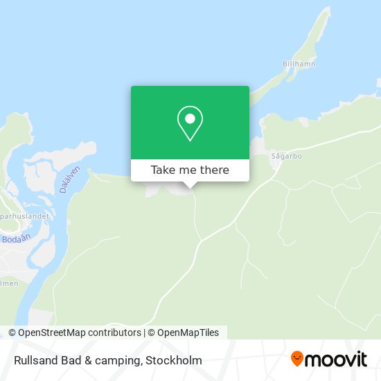 Rullsand Bad & camping map