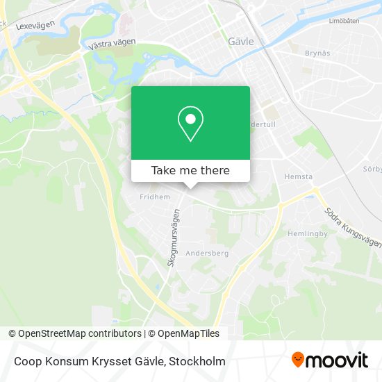 Coop Konsum Krysset Gävle map