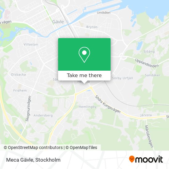 Meca Gävle map