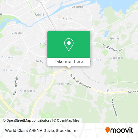 World Class ARENA Gävle map