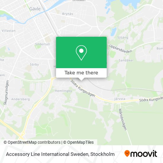 Accessory Line International Sweden map
