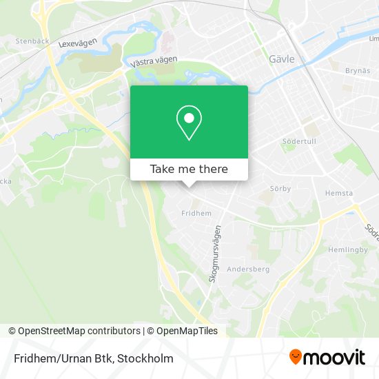 Fridhem/Urnan Btk map