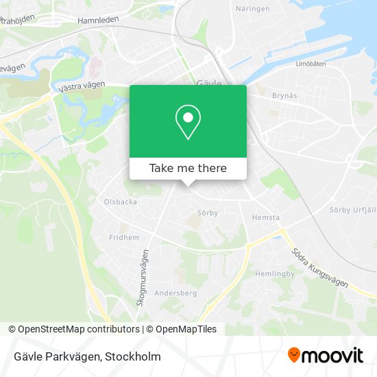 Gävle Parkvägen map