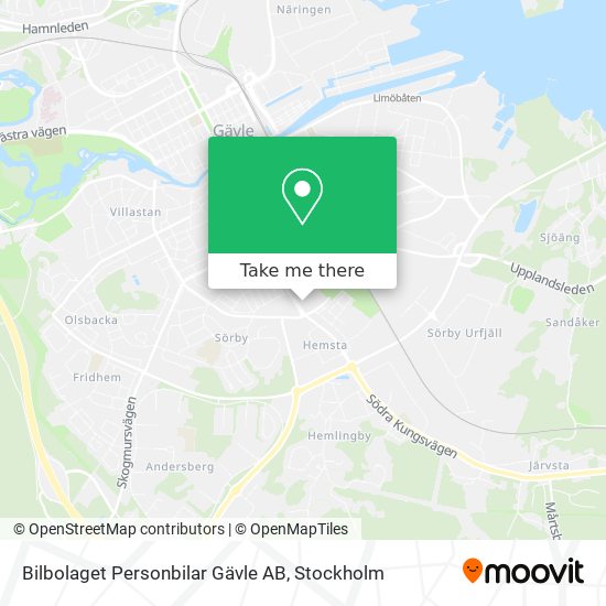 Bilbolaget Personbilar Gävle AB map