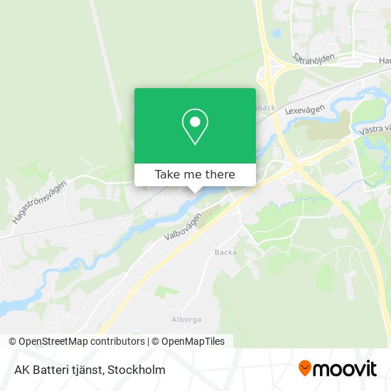 AK Batteri tjänst map